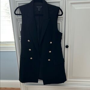 Rachel Zoe Black Double-Breasted Vest